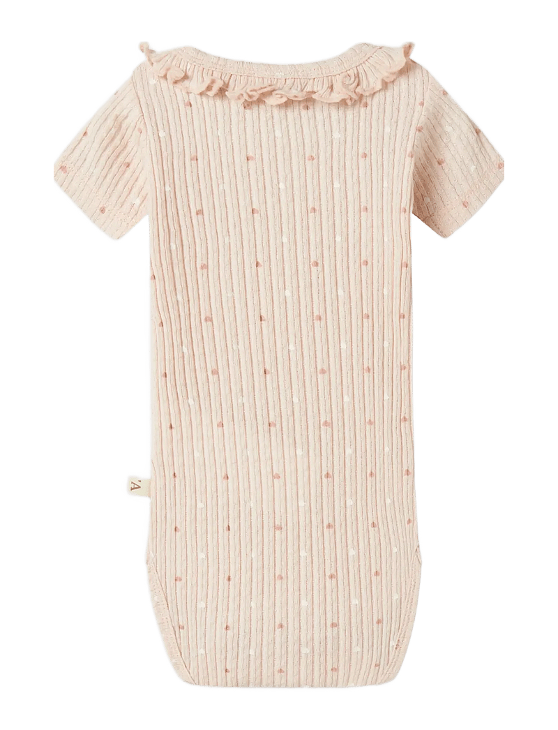 Lil'Atelier - NBFHULLA HUA SS SLIM BODY LIL - kurzärmelige bodys - peach blush - 1