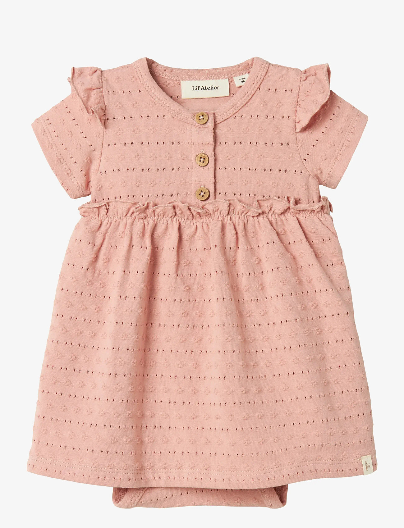 Lil'Atelier - NBFJAMLA SS BODY DRESS LIL - kurzärmelige babykleider - misty rose - 0