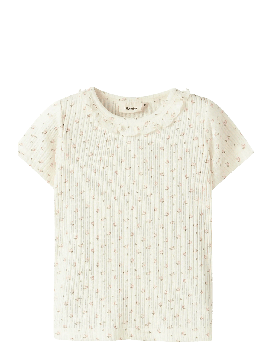 Lil'Atelier - NMFHULLA HUA SS SLIM TOP LIL - kurzärmelige - coconut milk - 0
