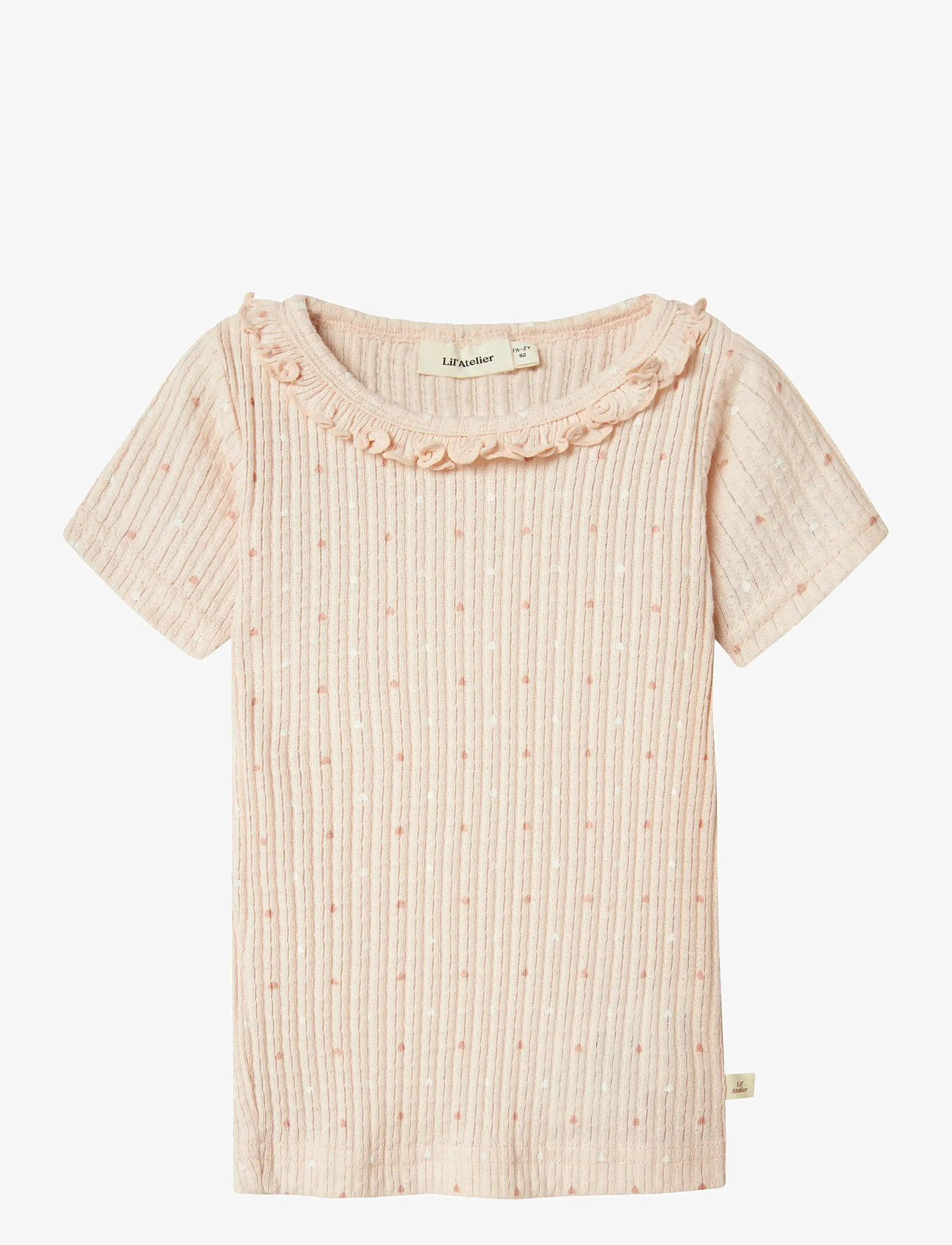 Lil'Atelier - NMFHULLA HUA SS SLIM TOP LIL - kortärmade t-shirts - peach blush - 0