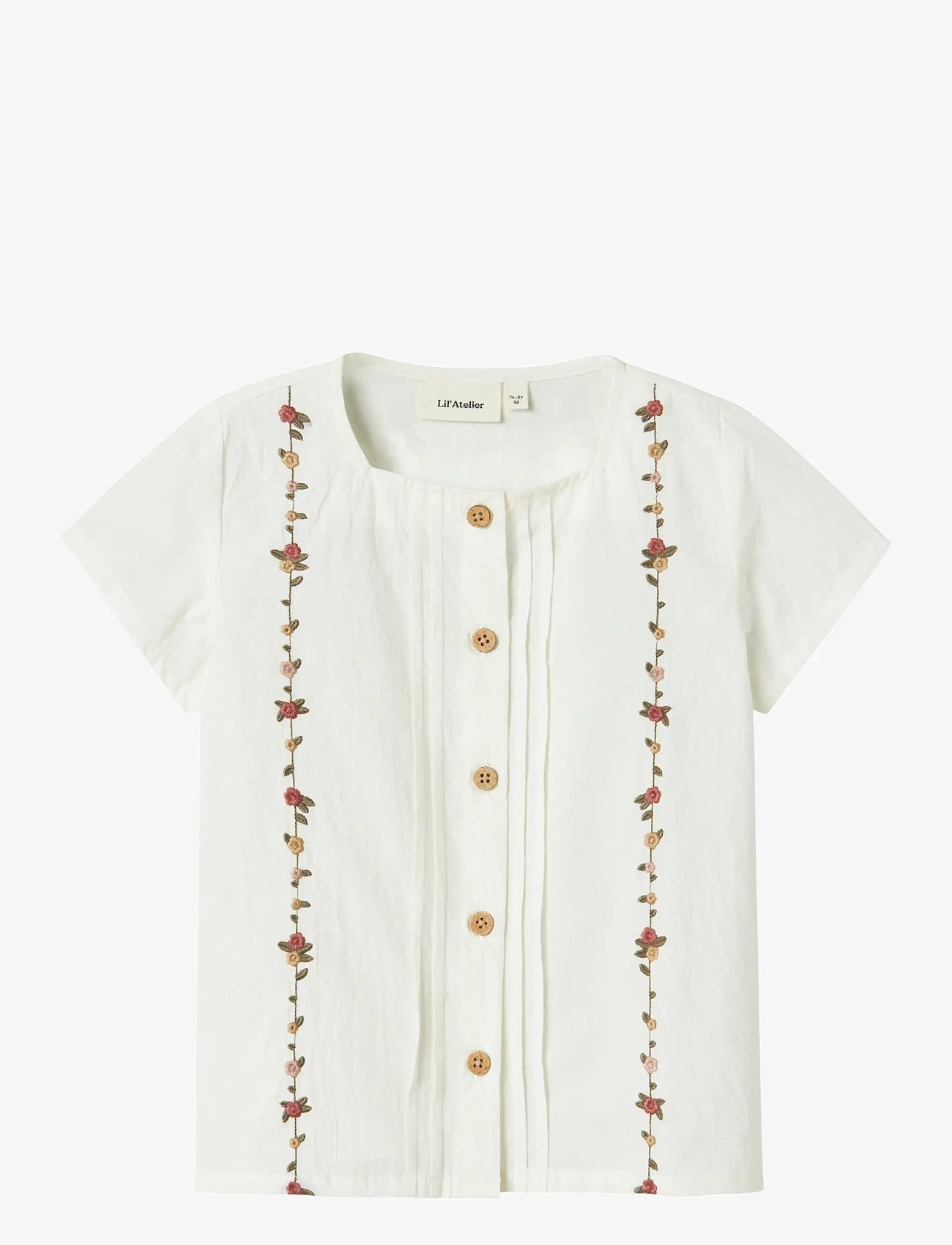 Lil'Atelier - NMFJOLENE SS LOOSE SHIRT LIL - kortärmade skjortor - coconut milk - 0