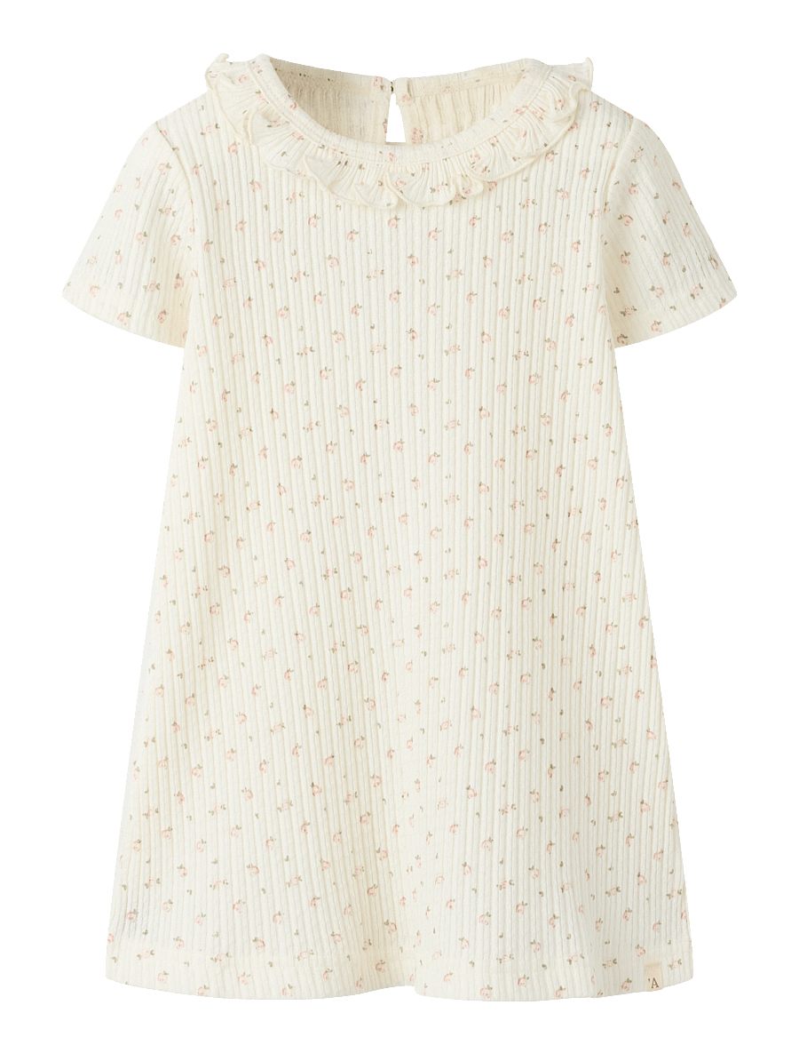 Lil'Atelier - NMFHULLA HUA SS DRESS LIL - kortärmade vardagsklänningar - coconut milk - 0