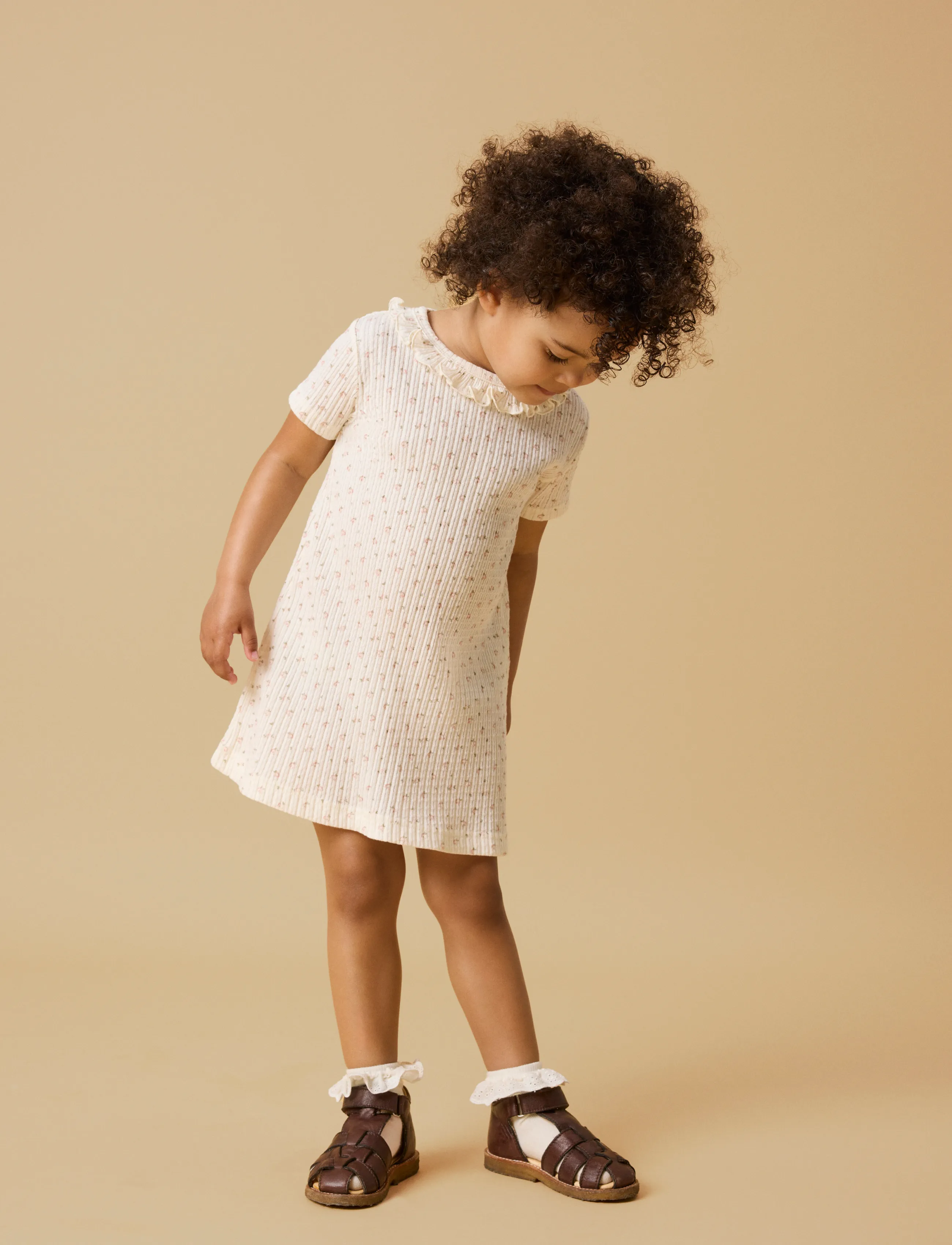 Lil'Atelier - NMFHULLA HUA SS DRESS LIL - kortärmade vardagsklänningar - coconut milk - 2