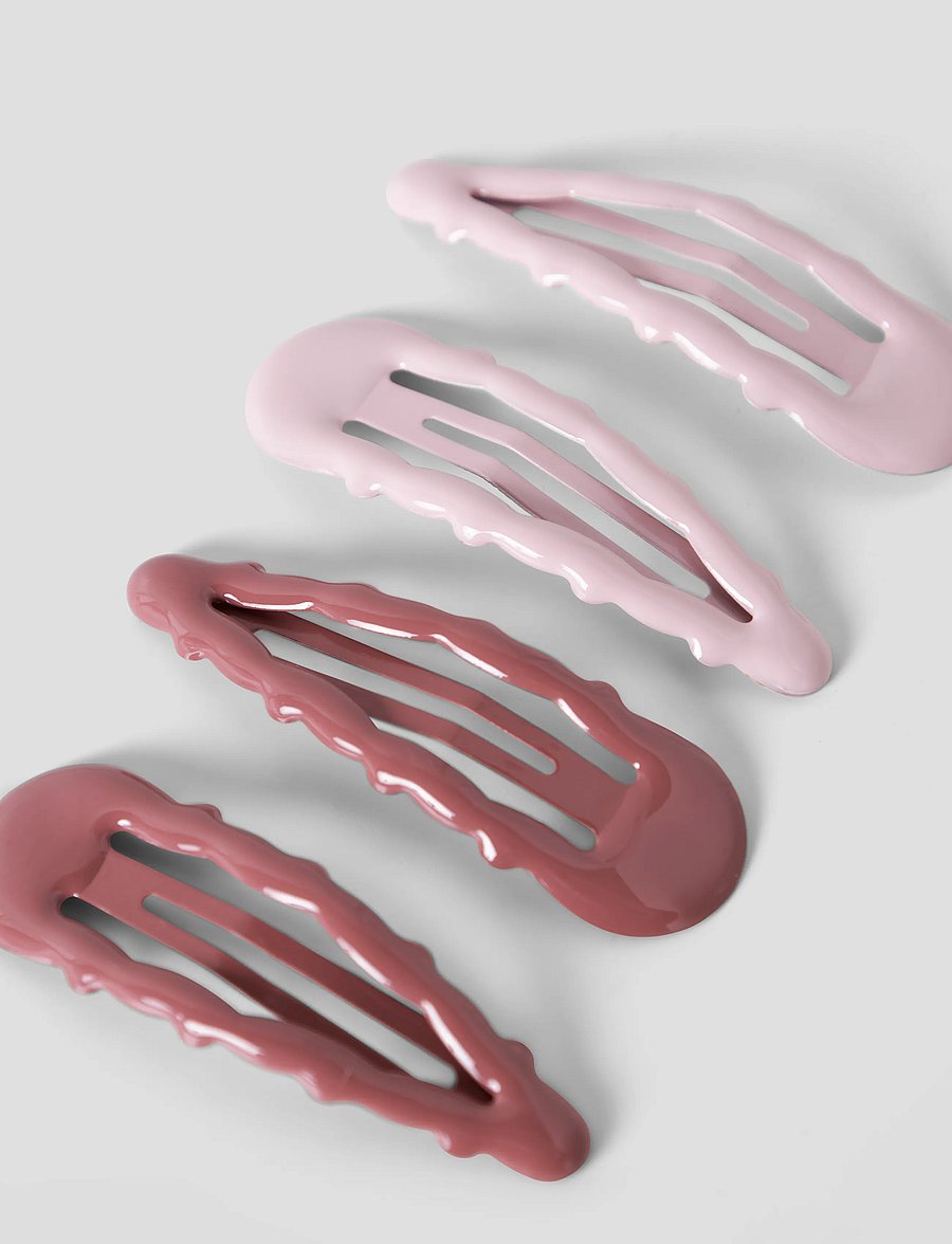 Lil'Atelier - NMFACC-HANNE 4P HAIR CLIPS LIL - hushed violet - 1