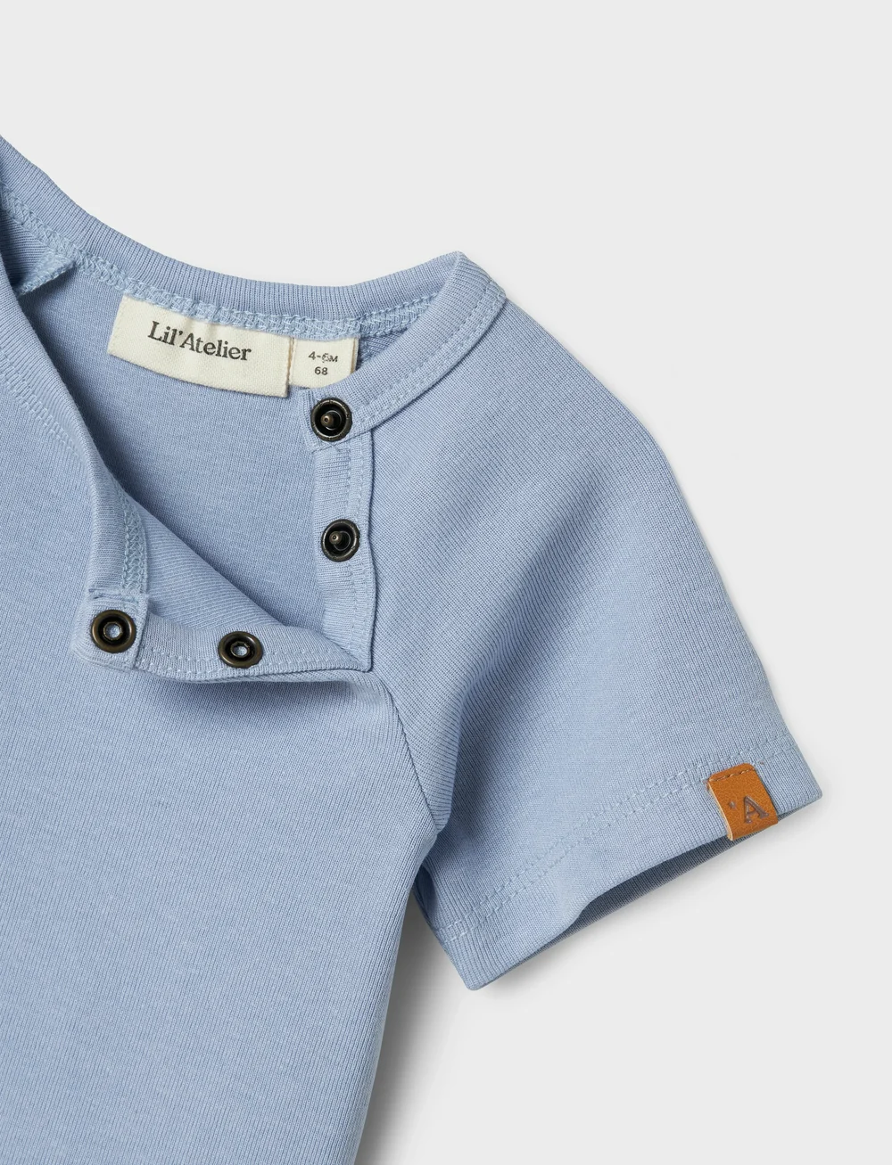 Lil'Atelier - NBMLALO TAB SS SLIM BODY LIL - rāpulītis ar īsām piedurknēm - zen blue - 3