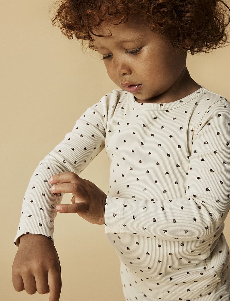 Lil'Atelier - NMNLAGO KIM LS SLIM TOP LIL NOOS - langärmelig - turtledove - 0