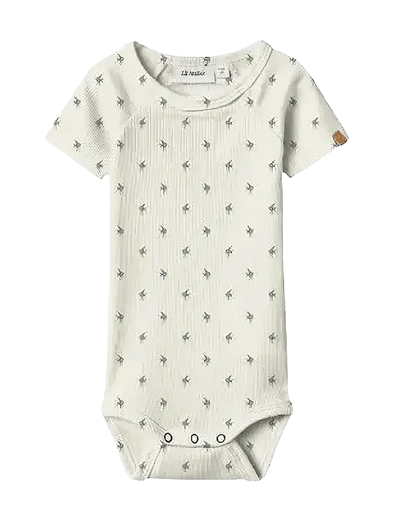 Lil'Atelier - NBMLAVO ENI SS SLIM BODY LIL - kortärmade bodies - coconut milk - 0