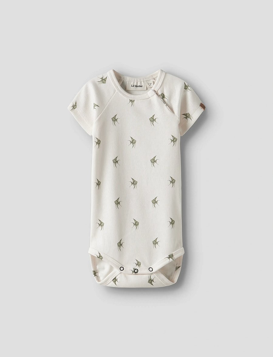 Lil'Atelier - NBMLAVO ENI SS SLIM BODY LIL - lühikeste varrukatega bodid - coconut milk - 2