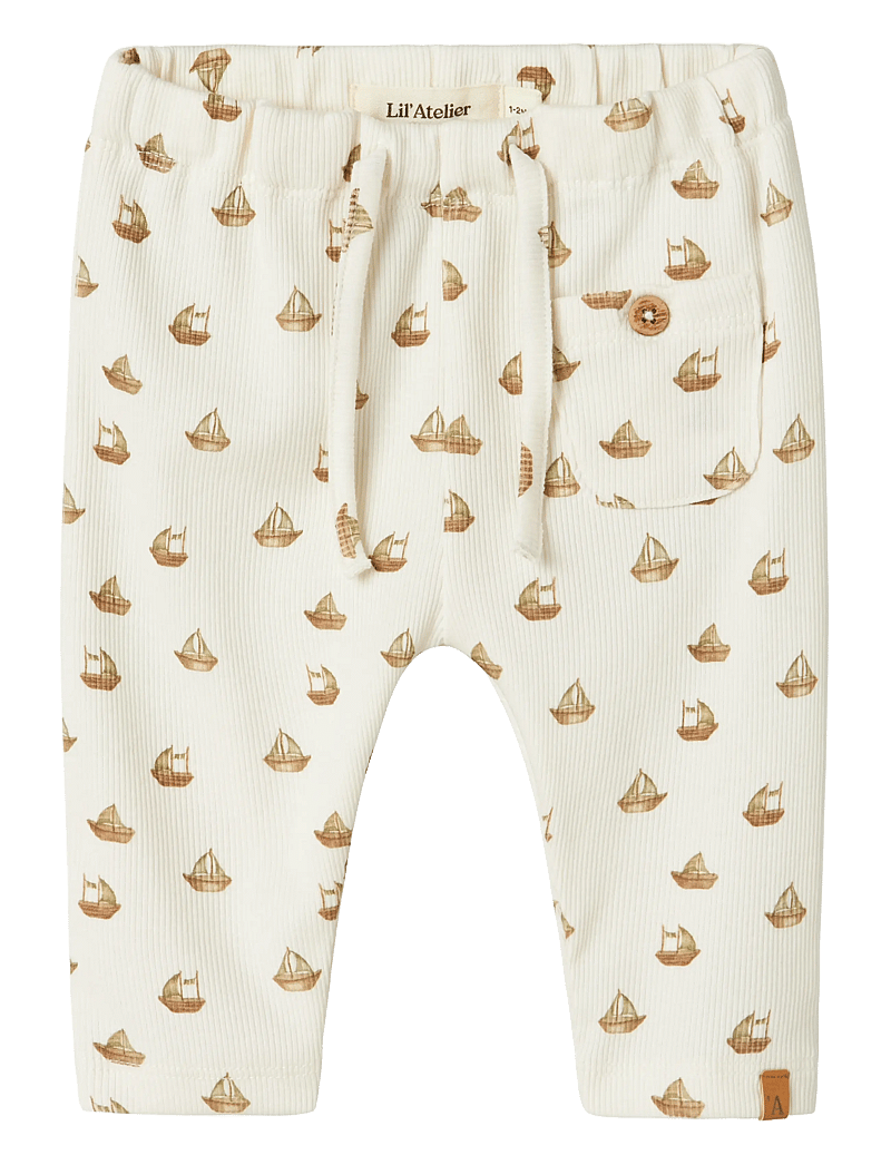 Lil'Atelier - NBMLAVO EKO LOOSE PANT LIL - sweatpants - coconut milk - 0