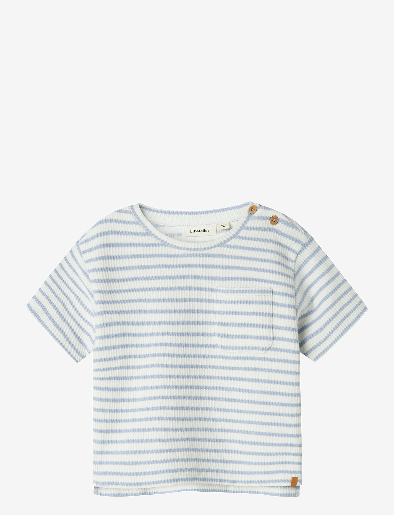 Lil'Atelier - NMMTADEO SS LOOSE TOP LIL - lyhythihaiset t-paidat - zen blue - 0