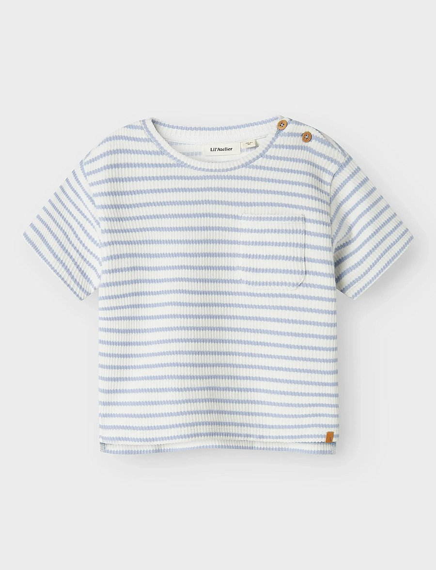 Lil'Atelier - NMMTADEO SS LOOSE TOP LIL - zen blue - 0
