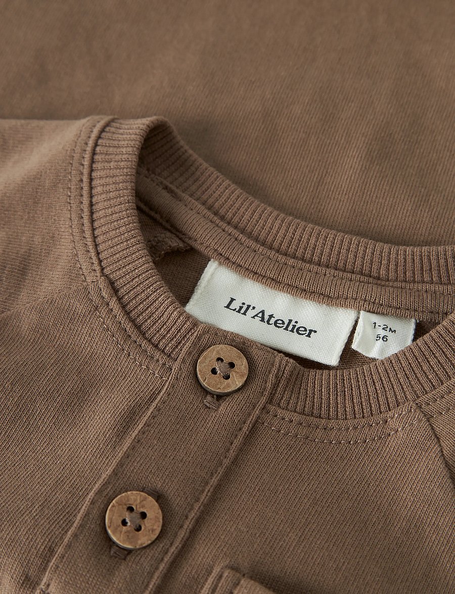 Lil'Atelier - NBMDOLAN JOE SS BODY LIL - kurzärmelige bodys - coca mocha - 3