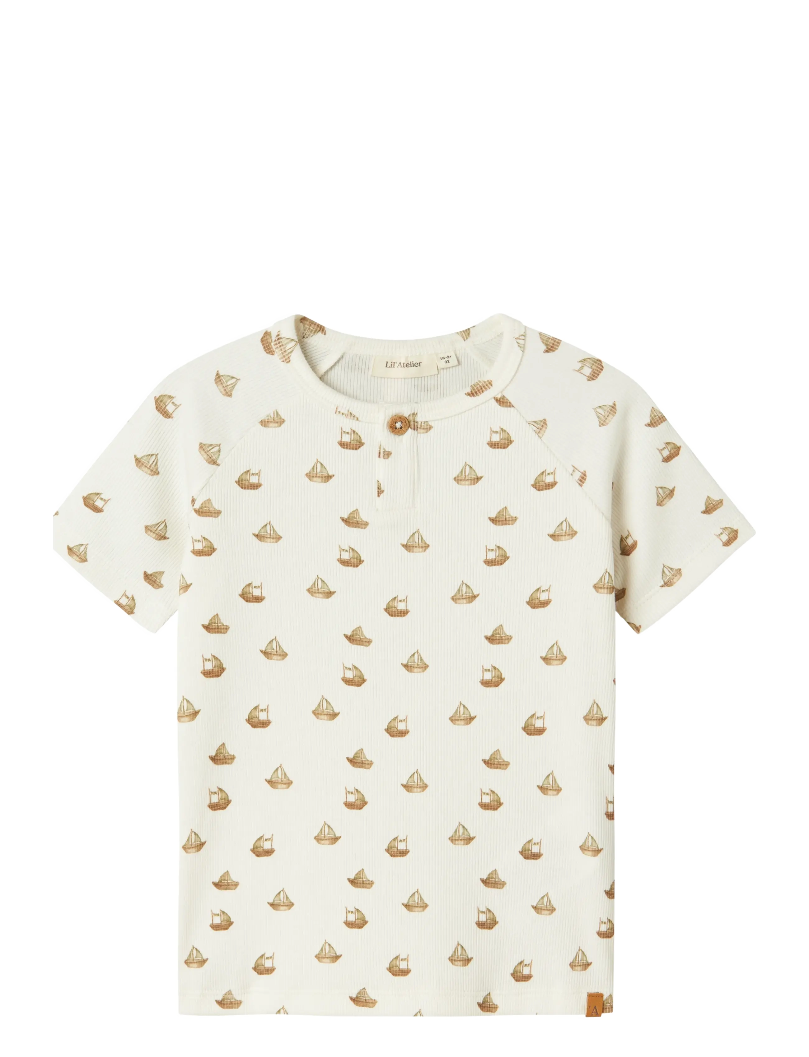 Lil'Atelier NMMLAVO ENI SS SLIM TOP LIL - Overdele - COCONUT MILK / cream