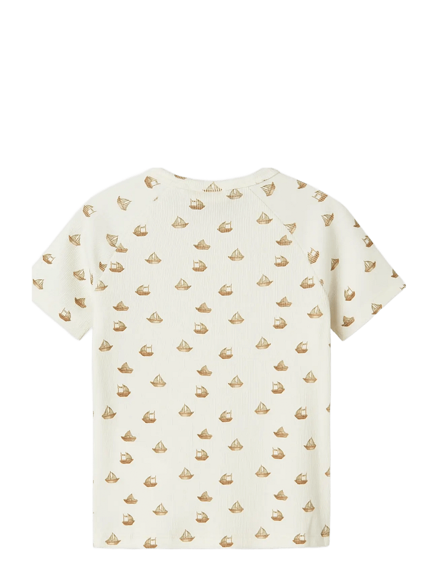 Lil'Atelier - NMMLAVO ENI SS SLIM TOP LIL - kurzärmelige - coconut milk - 1