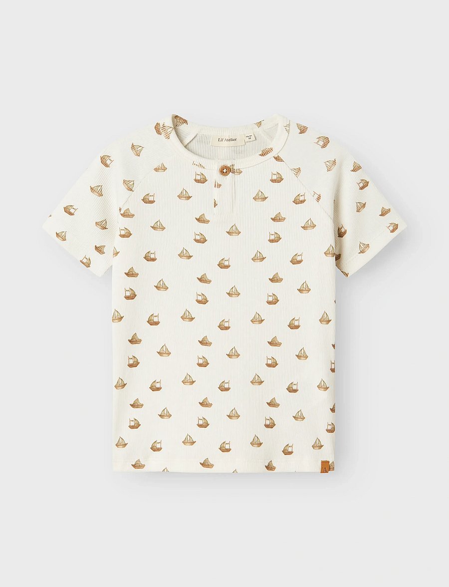 Lil'Atelier - NMMLAVO ENI SS SLIM TOP LIL - kurzärmelige - coconut milk - 2