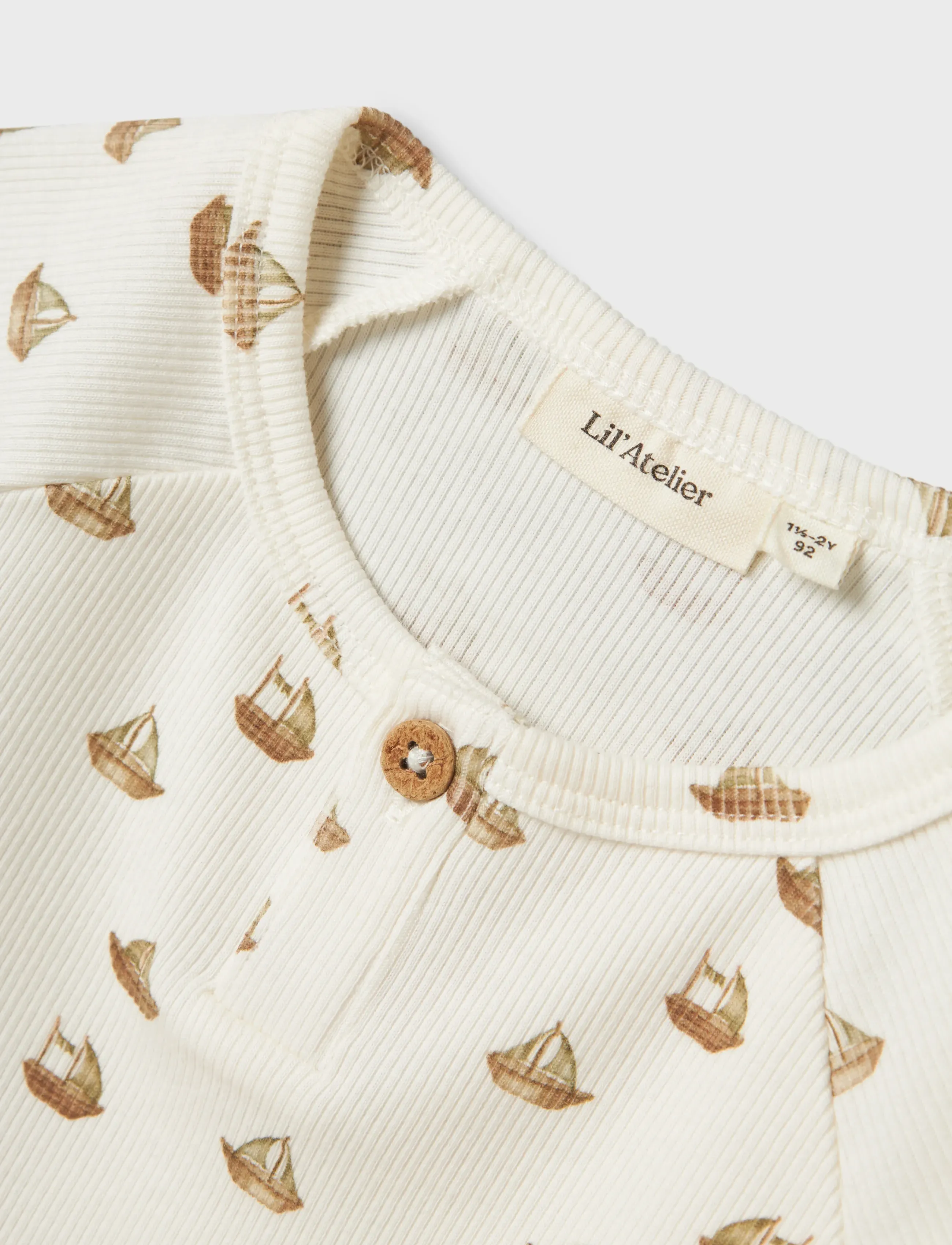 Lil'Atelier - NMMLAVO ENI SS SLIM TOP LIL - kortärmade t-shirts - coconut milk - 3