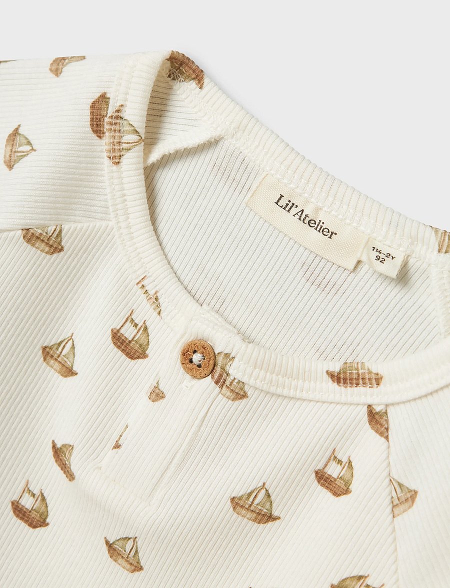 Lil'Atelier - NMMLAVO ENI SS SLIM TOP LIL - kurzärmelige - coconut milk - 3