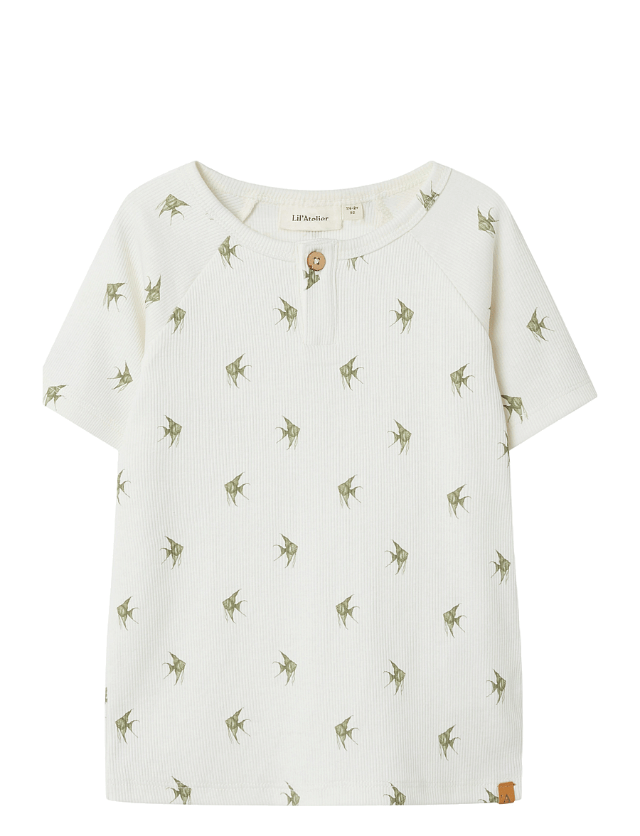Lil'Atelier - NMMLAVO ENI SS SLIM TOP LIL - kurzärmelige - coconut milk - 1