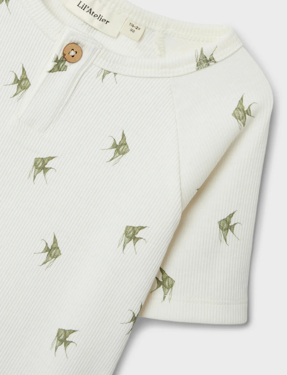 Lil'Atelier - NMMLAVO ENI SS SLIM TOP LIL - kurzärmelige - coconut milk - 0