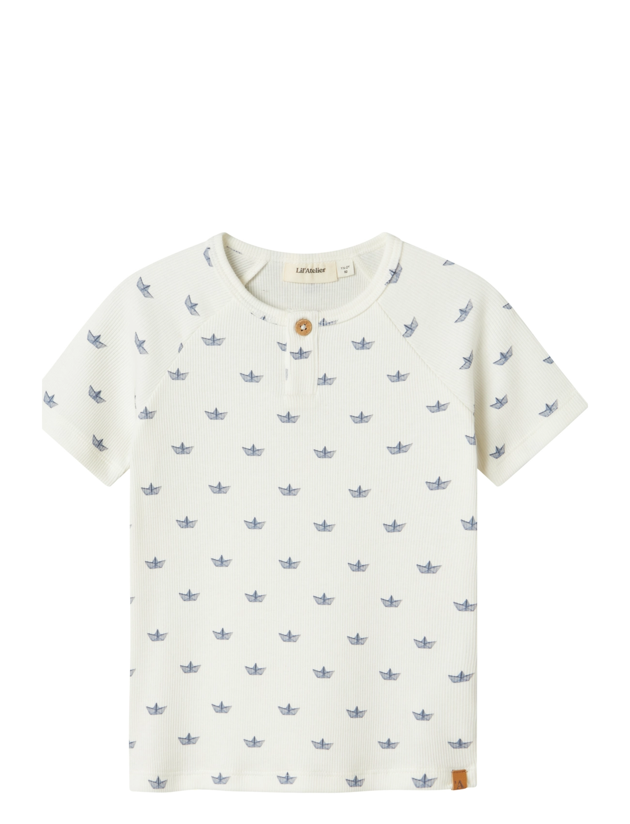 Lil'Atelier NMMLAVO ENI SS SLIM TOP LIL - Overdele - COCONUT MILK / white