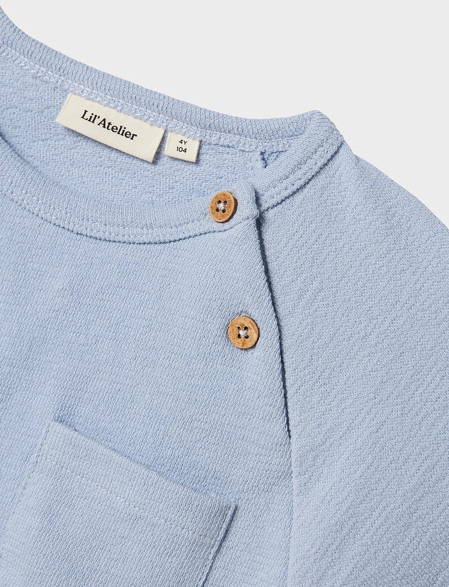Lil'Atelier - NMMJOLLO SS SWEAT LIL - kurzärmelige - zen blue - 2