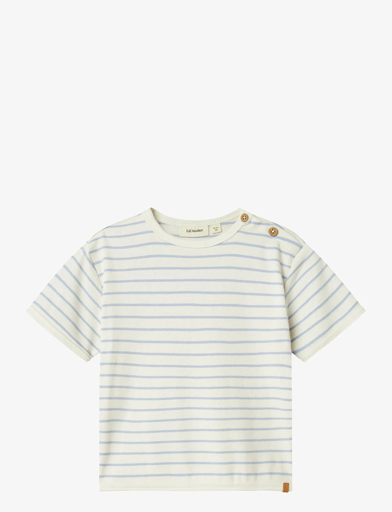 Lil'Atelier - NMMGEO ANM SS LOOSE TOP LIL - kortærmede t-shirts - zen blue - 0