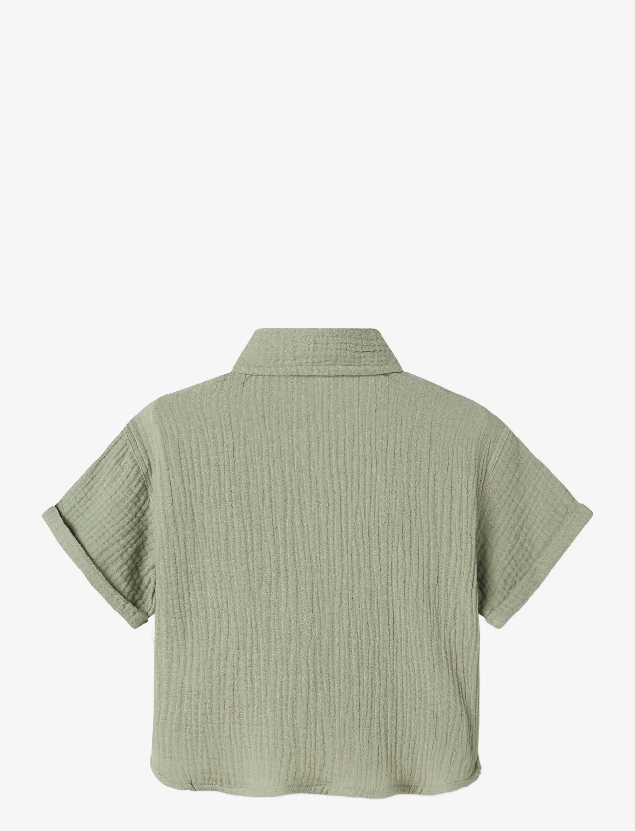 Lil'Atelier - NMMJANU SS LOOSE SHIRT LIL - kortärmade skjortor - seagrass - 1