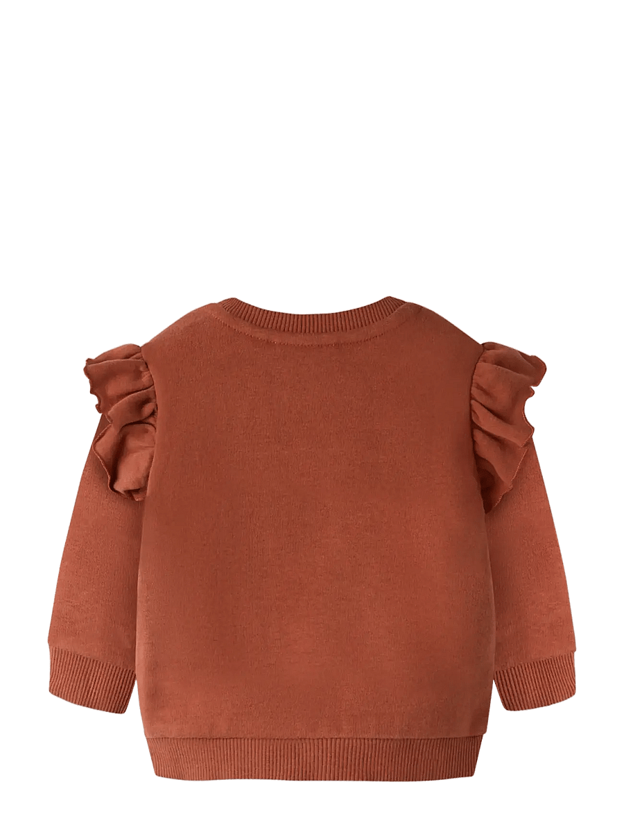 Lil'Atelier - NBFILONDON RES LS SWEAT BRU LIL - sweatshirts - maple syrup - 1