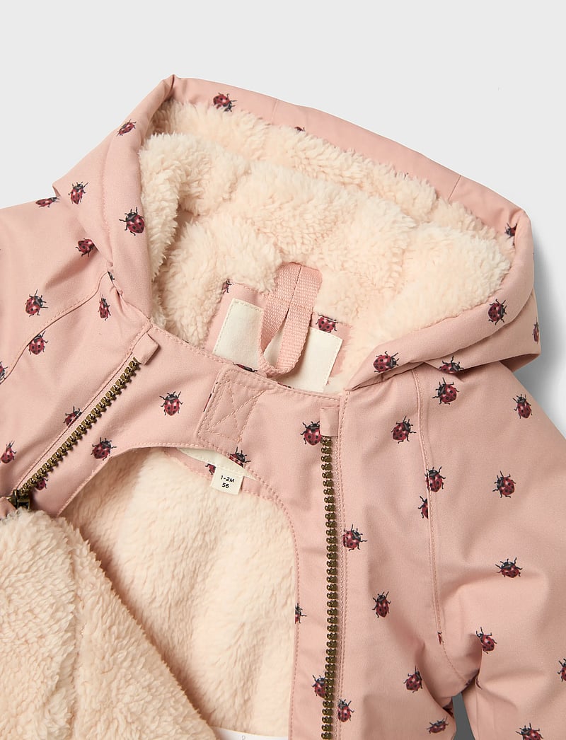 Lil'Atelier - NBFLASNOW05 JKT AOP FO LIL - dunjakker - misty rose - 4