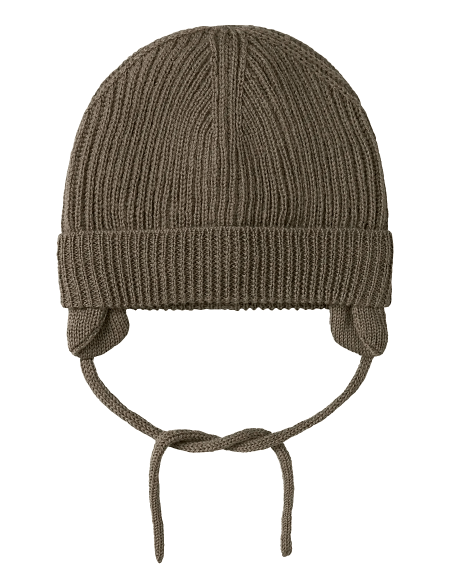 Lil'Atelier - NBNNANSON KNIT HAT LIL - talvemütsid - shitake - 1