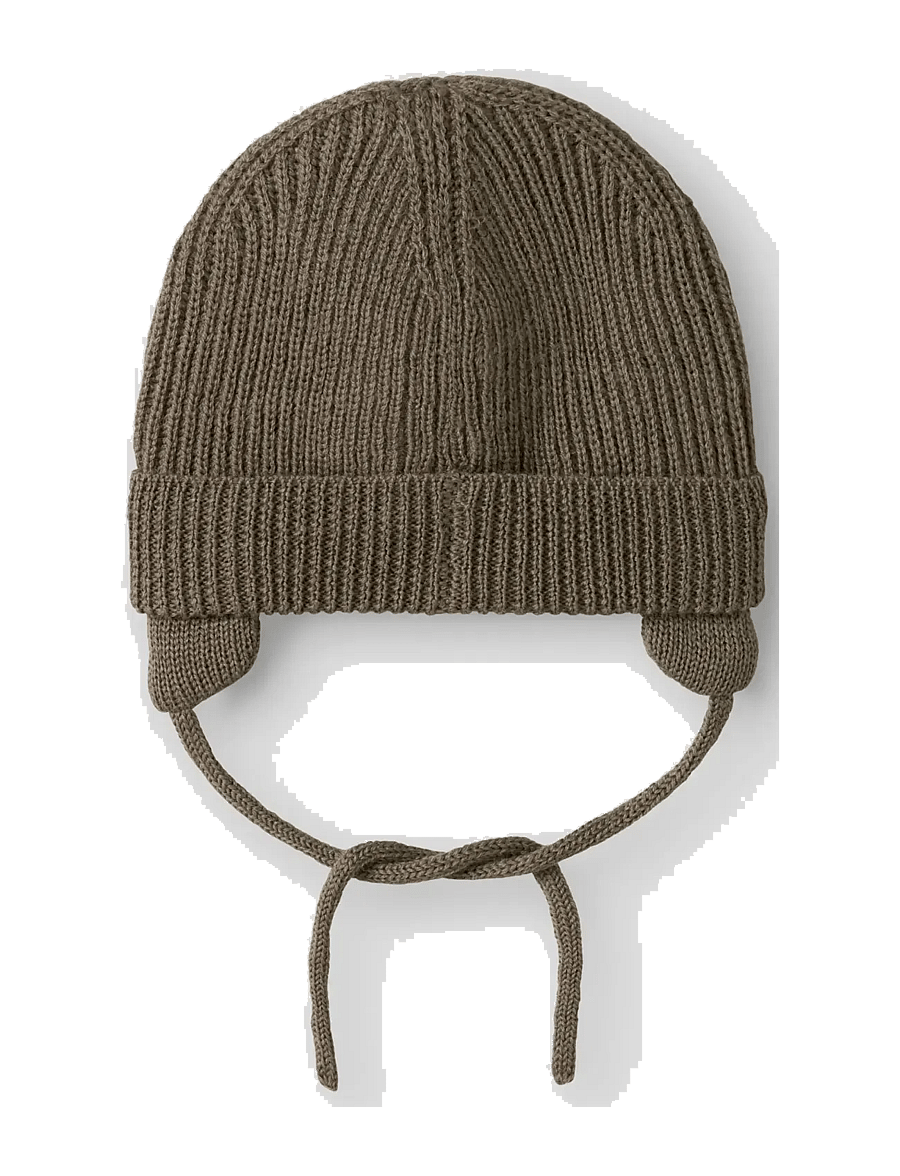 Lil'Atelier - NBNNANSON KNIT HAT LIL - talvemütsid - shitake - 2