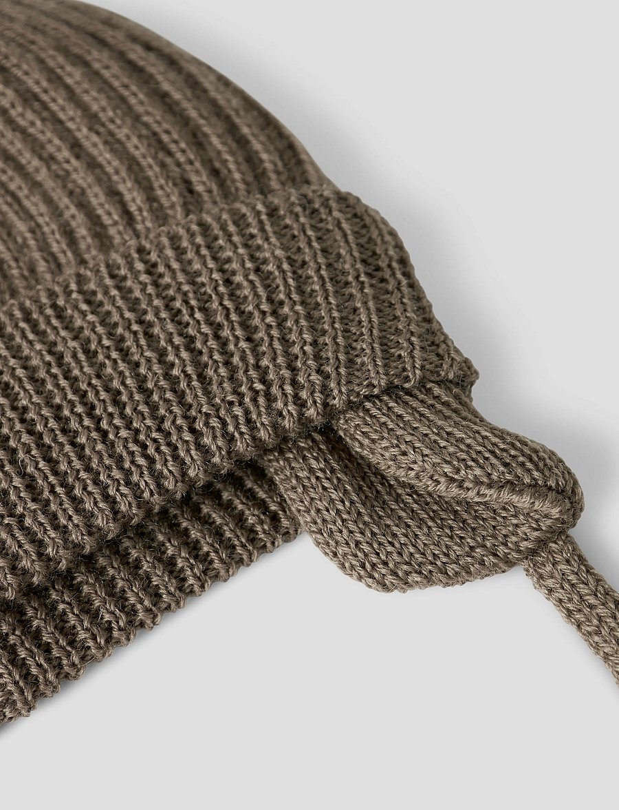 Lil'Atelier - NBNNANSON KNIT HAT LIL - talvemütsid - shitake - 0