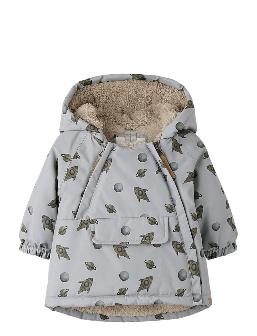 Lil'Atelier - NBMLASNOW05 JKT AOP FO LIL - daunen- und steppjacken - sleet - 0