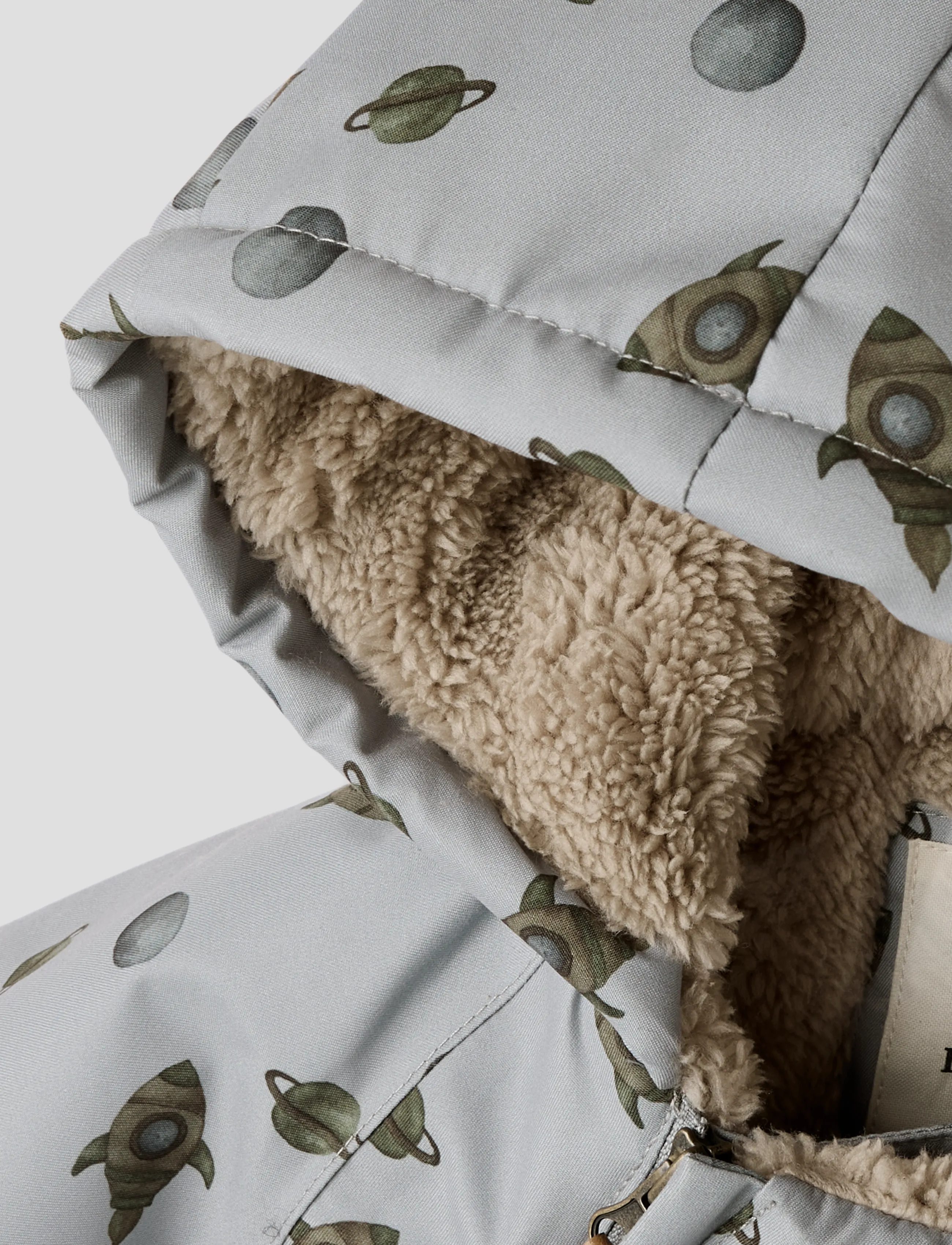Lil'Atelier - NBMLASNOW05 JKT AOP FO LIL - daunen- und steppjacken - sleet - 4