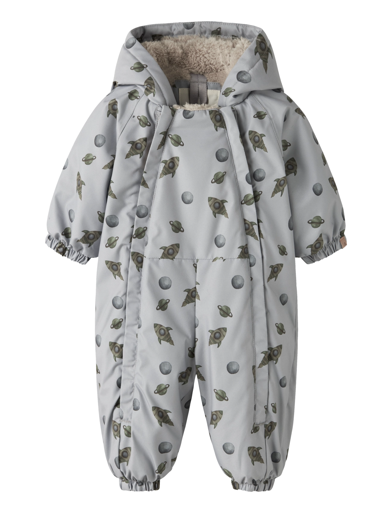 Lil'Atelier NBMLASNOW05 SUIT AOP FO LIL - Outdoor - SLEET / grey