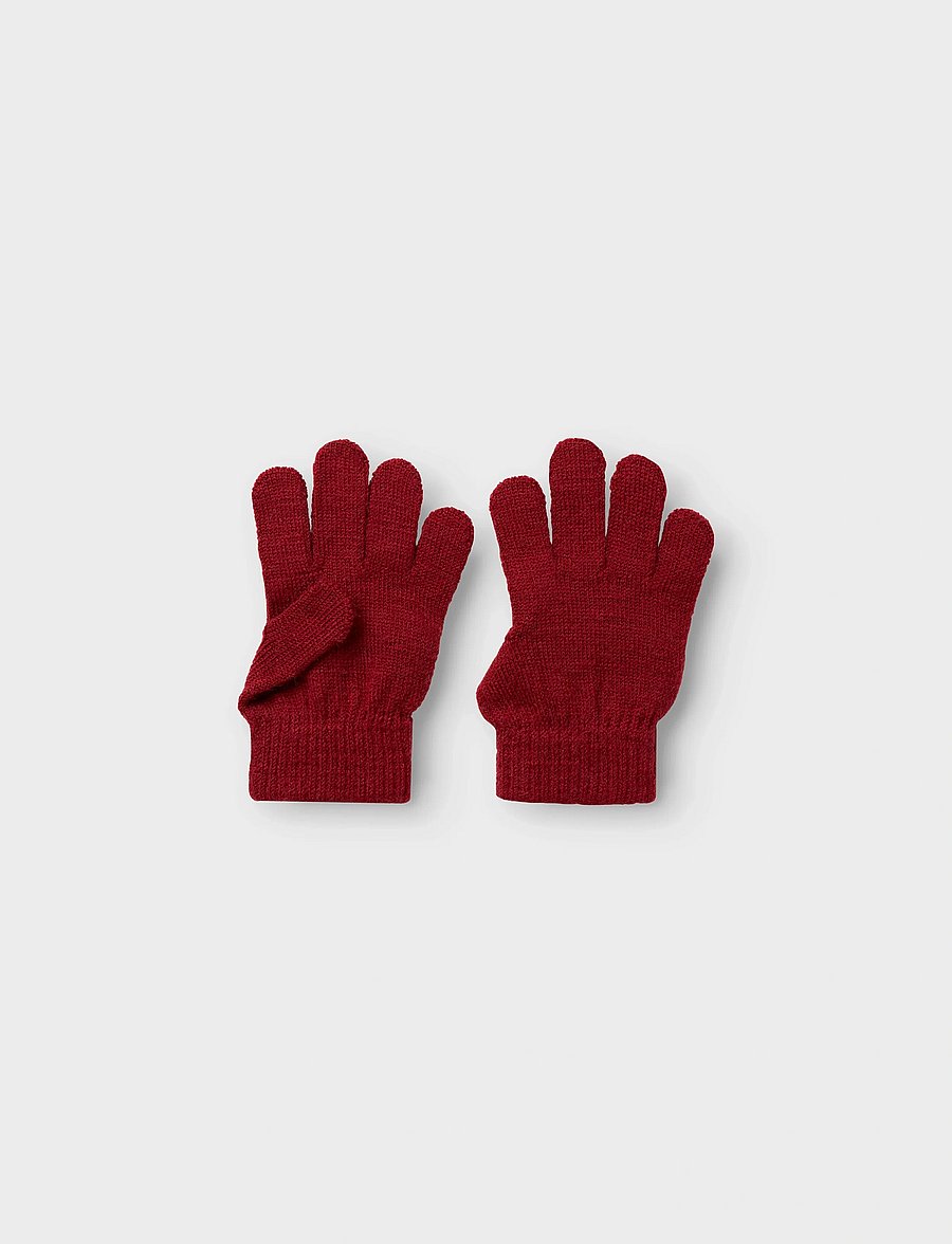 Lil'Atelier - NMNNANSON KNIT GLOVES1 LIL - handskar - red dahlia - 0