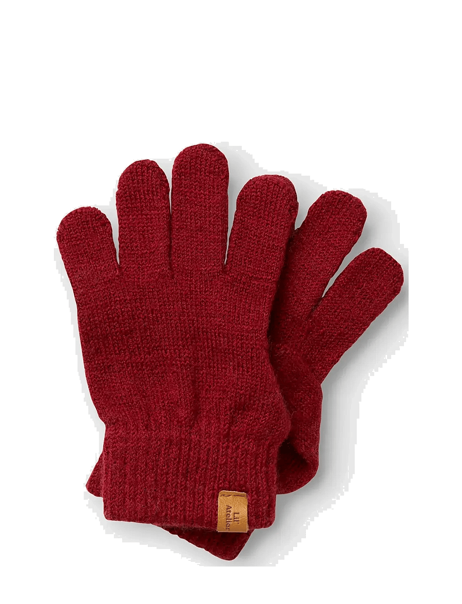 Lil'Atelier - NMNNANSON KNIT GLOVES1 LIL - handskar - red dahlia - 2