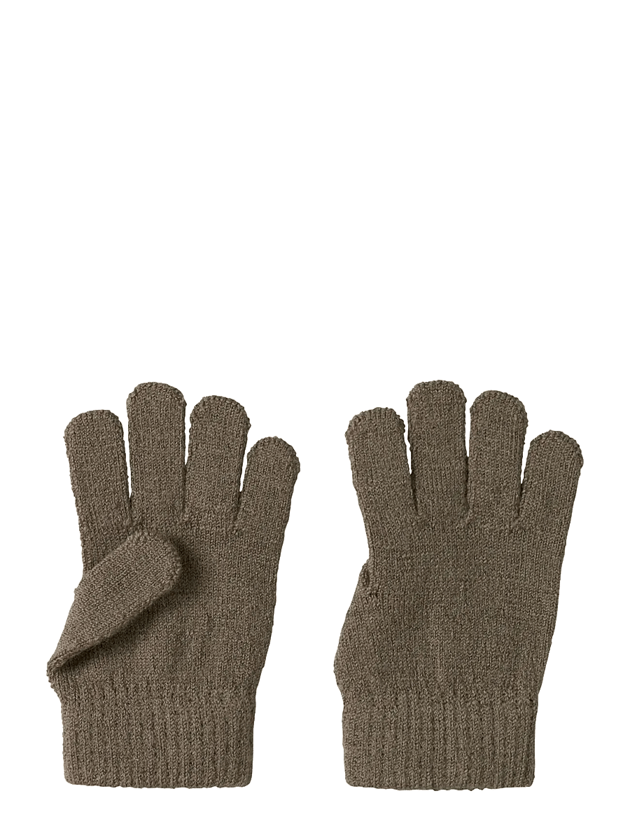 Lil'Atelier - NMNNANSON KNIT GLOVES1 LIL - handschuhe - shitake - 1