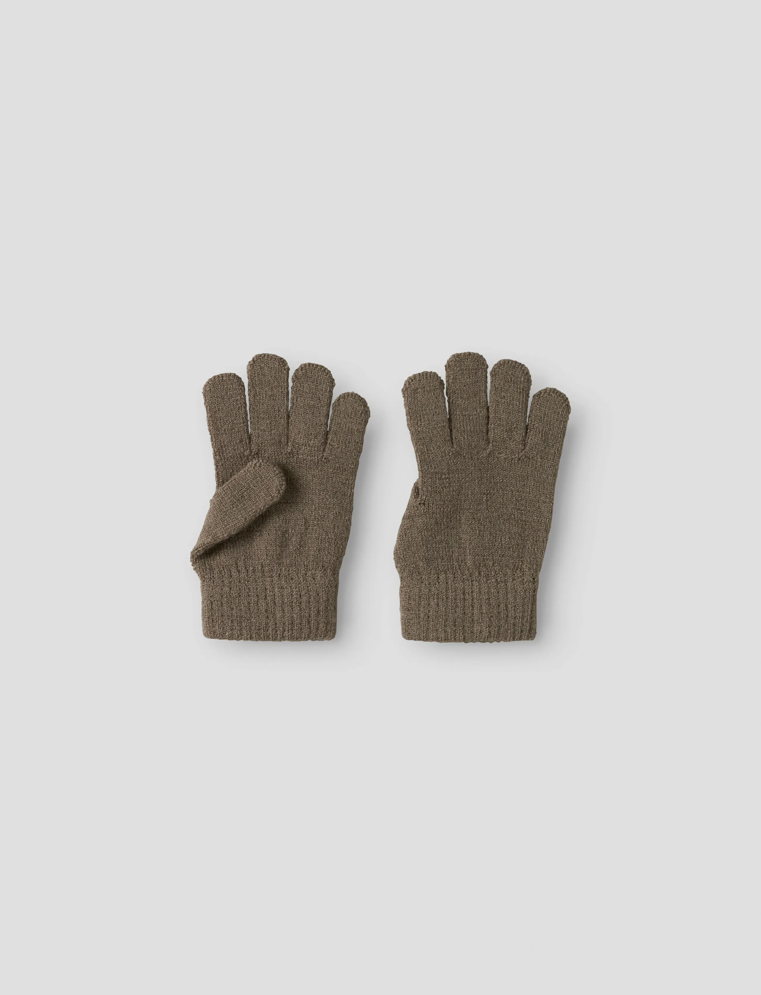 Lil'Atelier Nmnnanson Knit Gloves1 Lil, 4, Gloves & Mittens, Braun - Gloves, Kinder