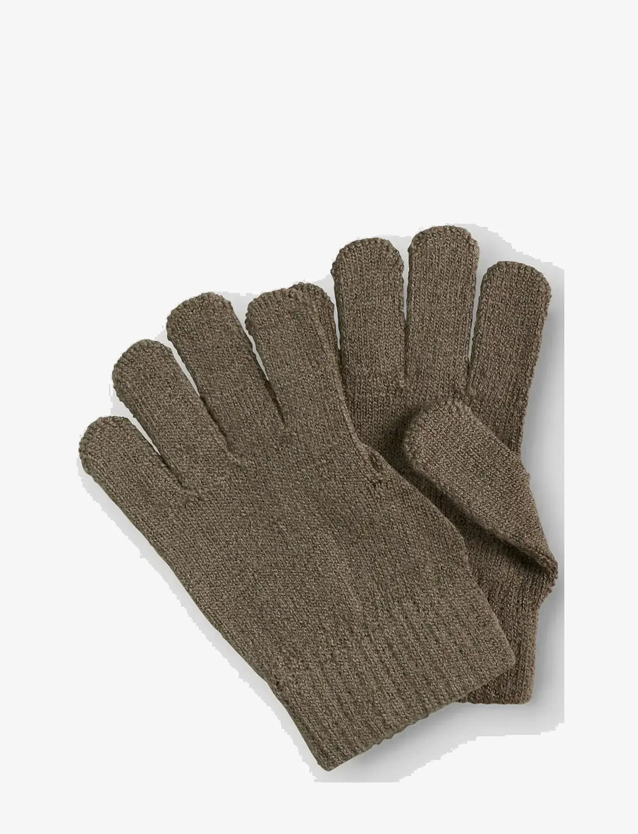 Lil'Atelier - NMNNANSON KNIT GLOVES1 LIL - cimdi - shitake - 2