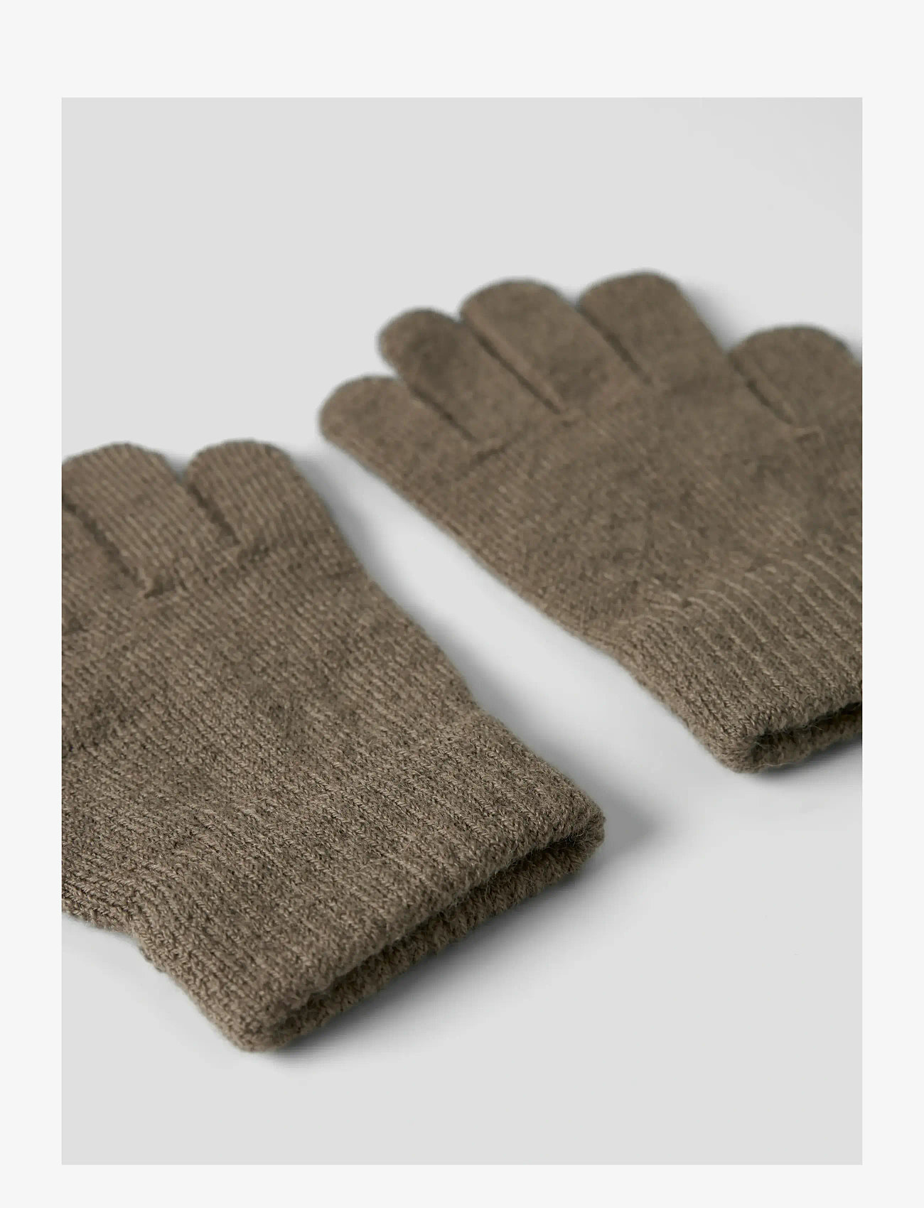 Lil'Atelier - NMNNANSON KNIT GLOVES1 LIL - cimdi - shitake - 3