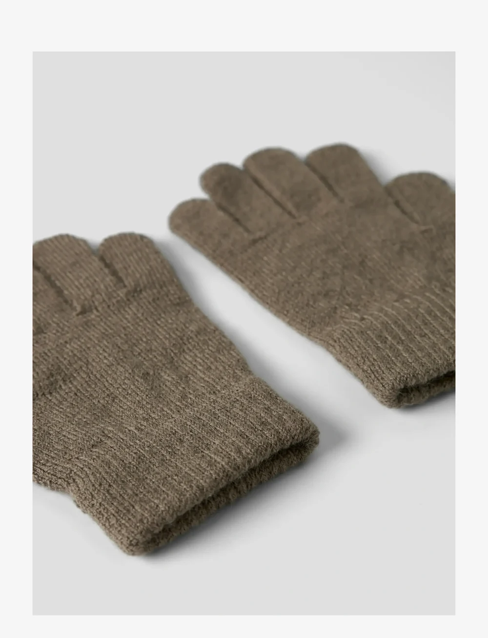 Lil'Atelier - NMNNANSON KNIT GLOVES1 LIL - handsker - shitake - 3