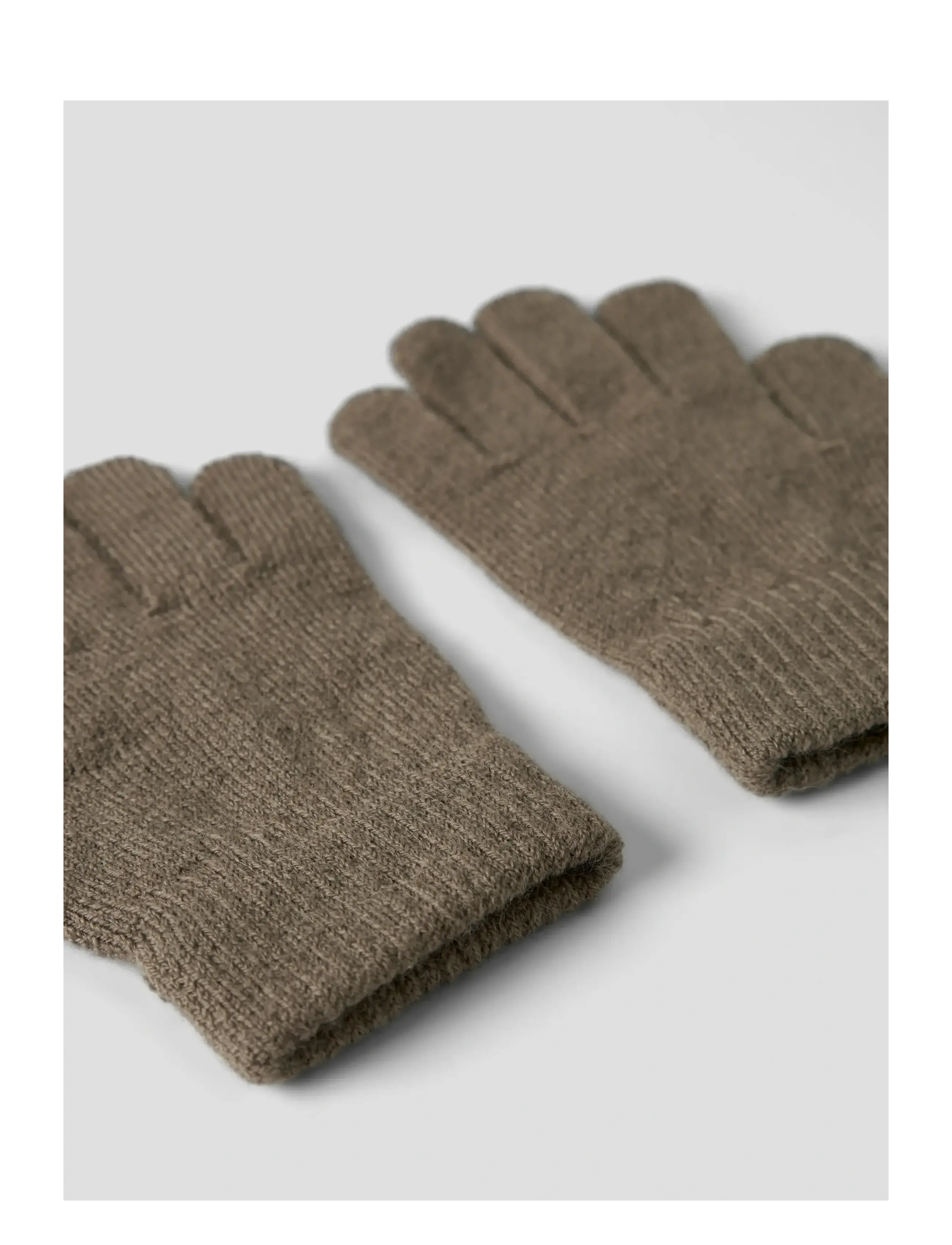 Lil'Atelier - NMNNANSON KNIT GLOVES1 LIL - handsker - shitake - 3
