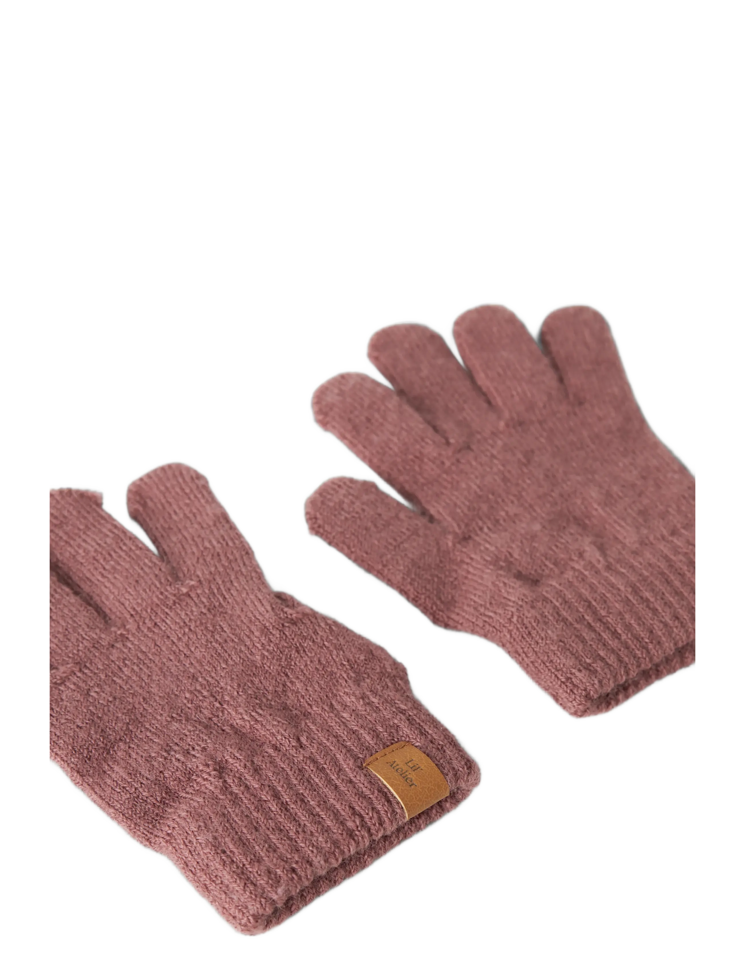 Lil'Atelier - NMNNANSON KNIT GLOVES1 LIL - handskar - withered rose - 2