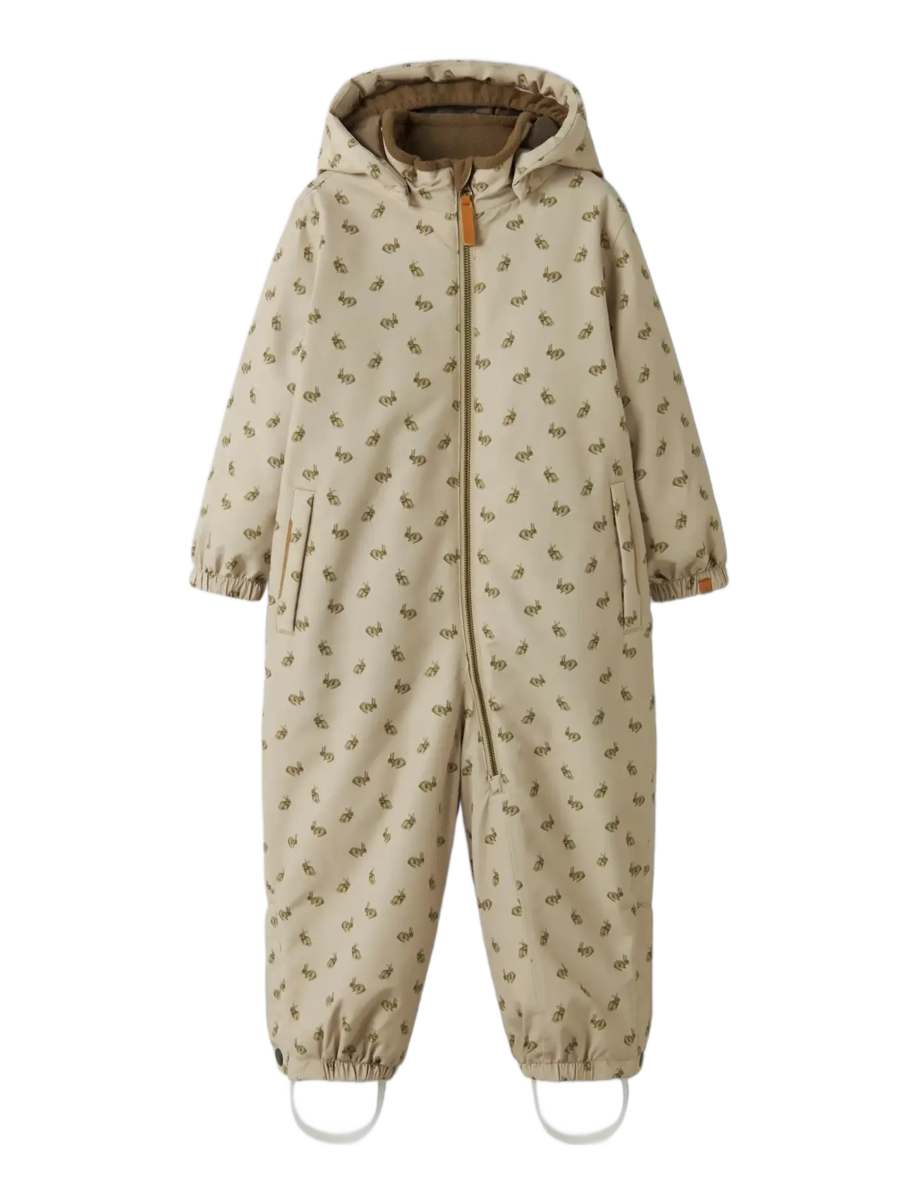 Lil'Atelier NMFLASNOW10 SNOWSUIT AOP FO LIL - Overtøj - OXFORD TAN / cream