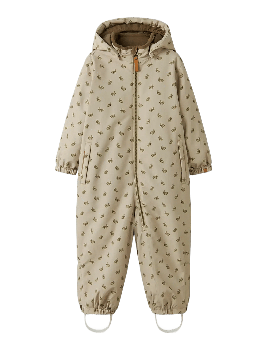 Lil'Atelier - NMFLASNOW10 SNOWSUIT AOP FO LIL - snowsuit - oxford tan - 0