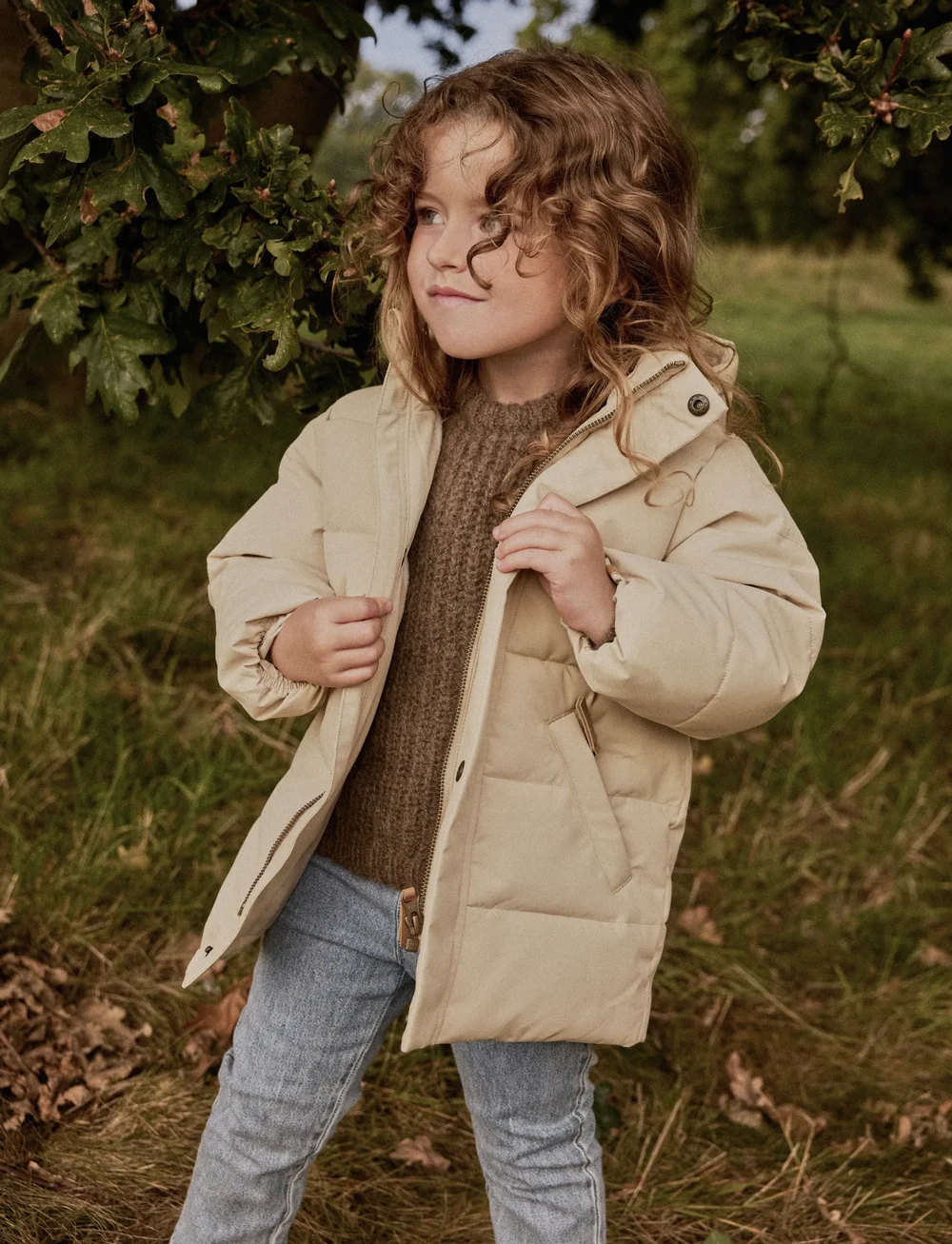 Lil'Atelier - NMFLAMEDOW03 PUFFER LONG JKT FO LIL - vinterjakker - oxford tan - 0