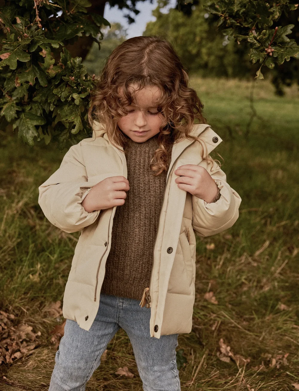 Lil'Atelier - NMFLAMEDOW03 PUFFER LONG JKT FO LIL - vinterjakker - oxford tan - 3