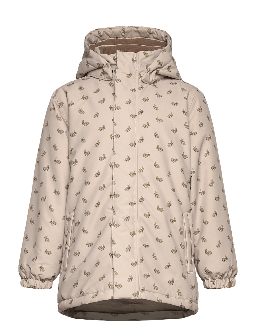 Lil'Atelier - NMFLASNOW10 JKT FO AOP1 LIL - boblejakker & dunjakker - oxford tan - 0
