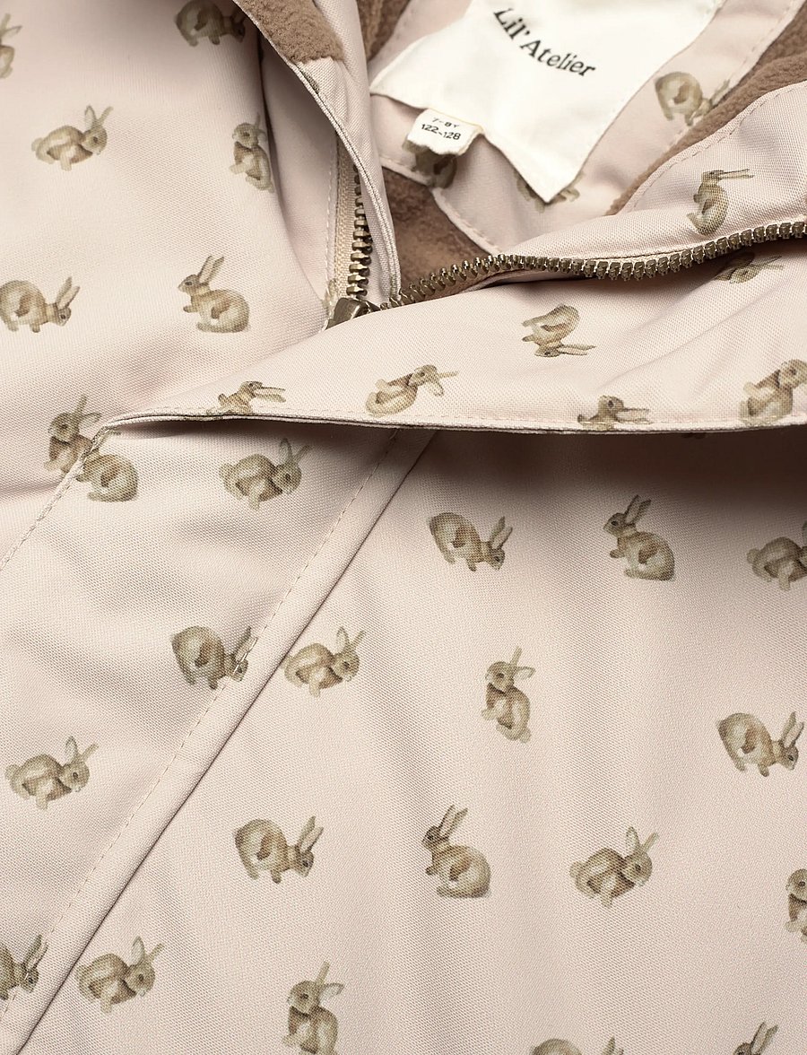 Lil'Atelier - NMFLASNOW10 JKT FO AOP1 LIL - boblejakker & dunjakker - oxford tan - 2